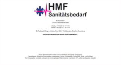Desktop Screenshot of hmf-sanitaetsbedarf.de